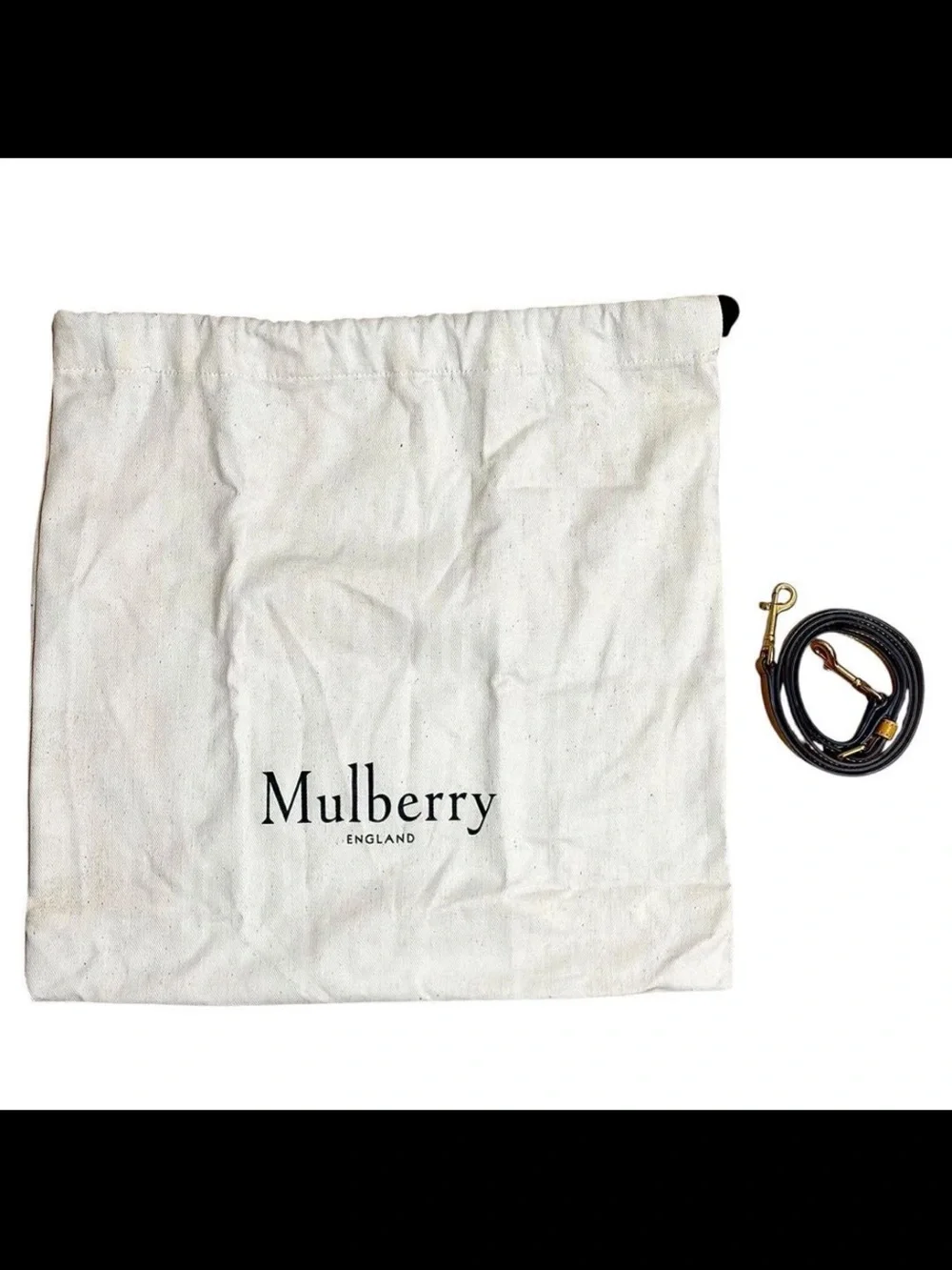 Mulberry Yellow Leather Satchel with Belt-Style Front